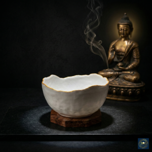 Selenite Bowl with Gold Rim