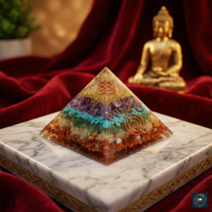 Authentic 7 Chakra Organite Pyramid with Copper Coil